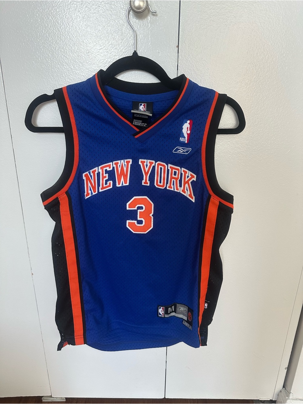 Reebok Kids New York Knicks Blue #3 Marbury Vintage Basketball Jersey